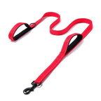 Double Handle Dog Leash, Double-Sided Reflective Night Safety