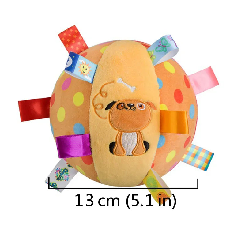 Interactive Ball Toy for Chewers Training Decompress Plush Handle with Bells Pet Supplies
