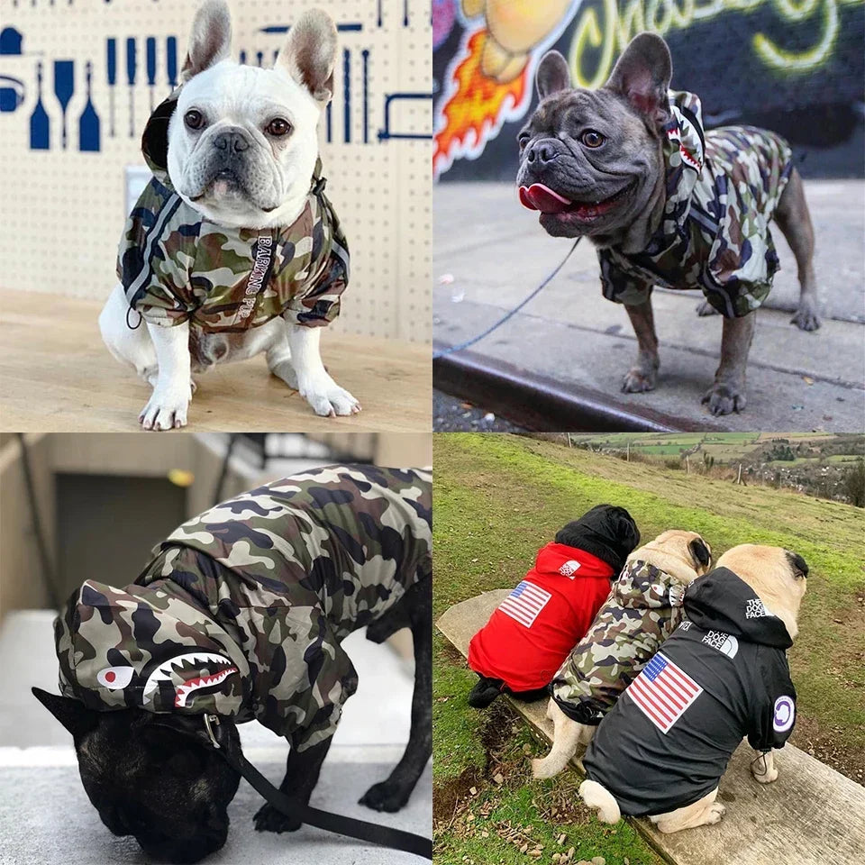 Raincoat Windbreaker Jacket Fashion Dog Clothes Dog FANS