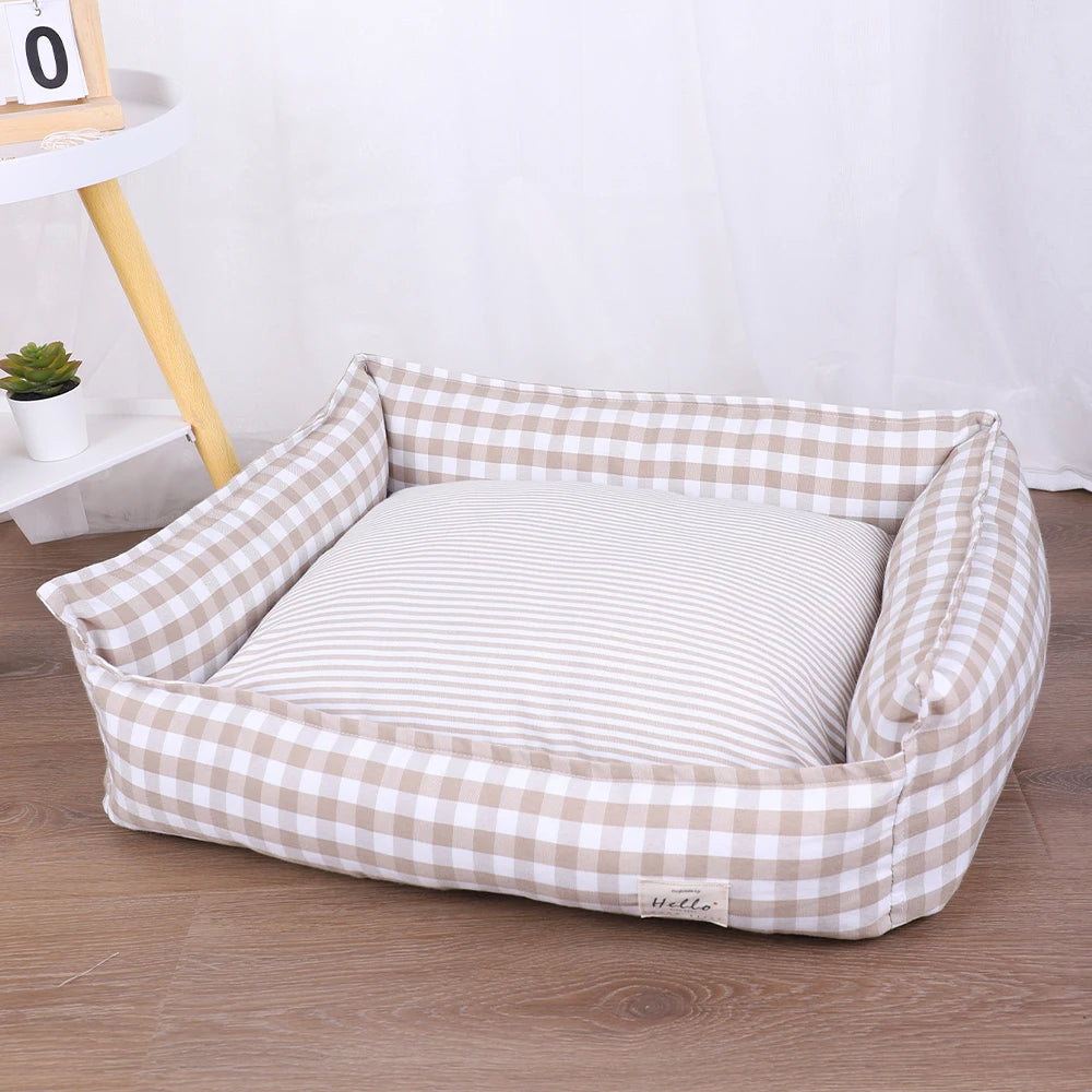 Beds for Small Dogs Plaid Sofa Cushions