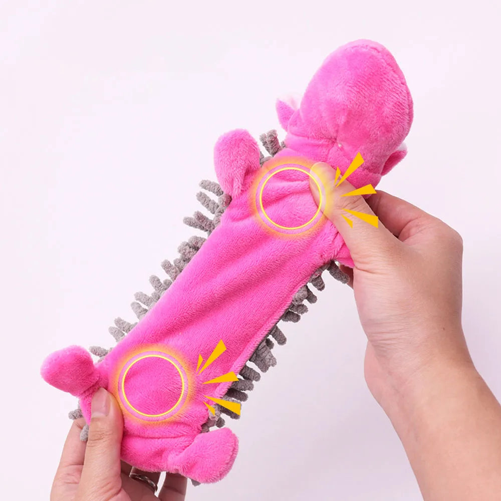 Self - Entertaining Plush Toys for Dogs to Relieve Boredom, with Squeaker for Interactive Play