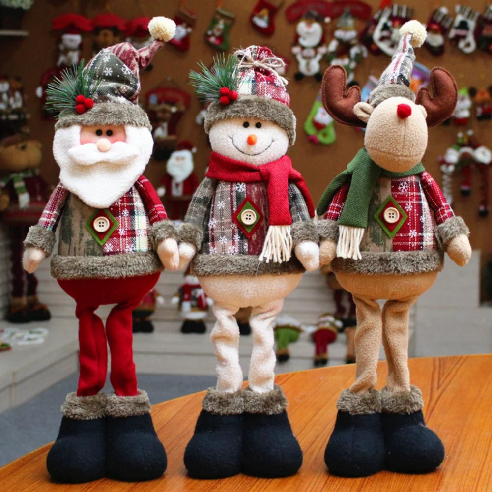 Ornament Reindeer Snowman Santa Elk Bear Doll decoration