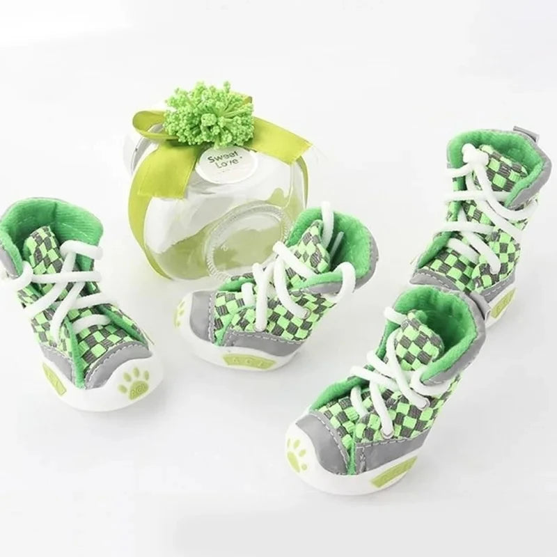 Teddy Bears Soft Sole Shoes Small Dog Breathable Set of 4 Summer Pet Shoes