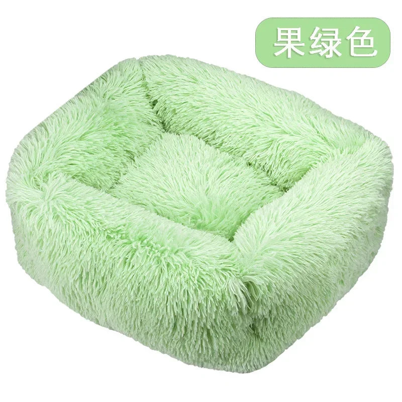 Cushion Soft Plush Bed for Dogs Winter Warm Sleeping Removable Mat