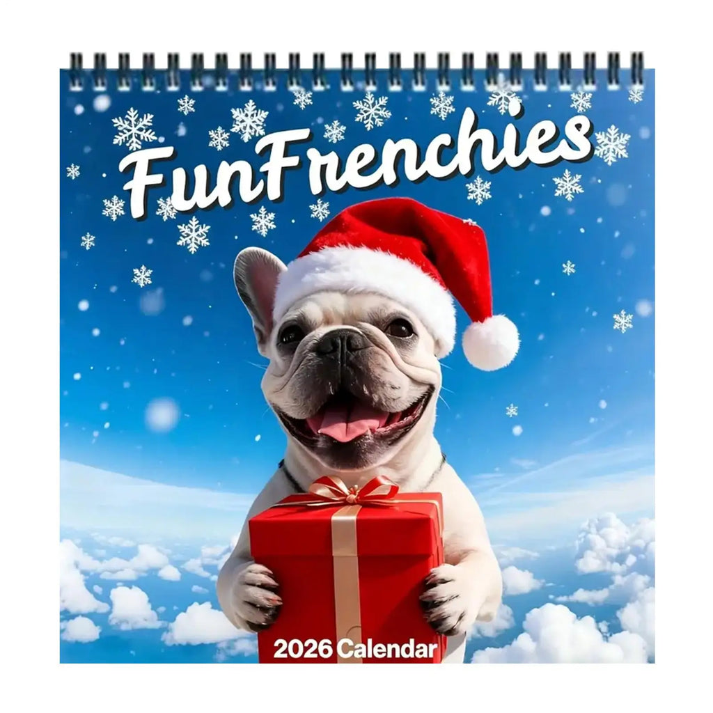 2026 French Bulldog Calendar 12-month Double-sided Wall Calendar Hanging Holes