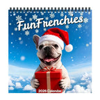 2026 French Bulldog Calendar 12-month Double-sided Wall Calendar Hanging Holes