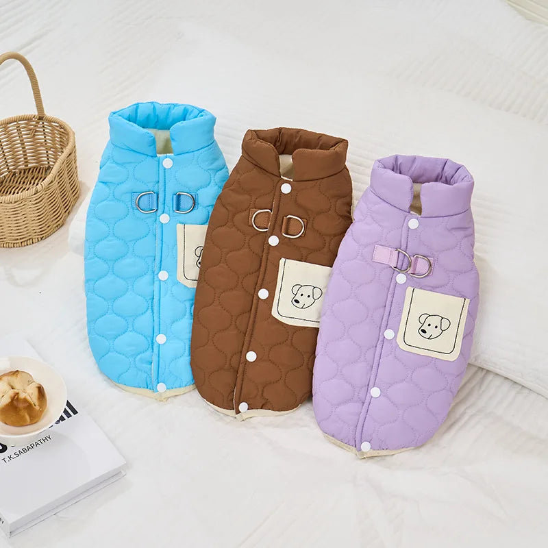 Windproof Winter Vest, Cozy Fleece for Outdoor Walk for small medium dogs