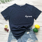 dog mum pocket tshirt cute women short sleeve