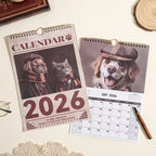 2026 A4 Wall Calendar Cats Dogs Monthly Calendar