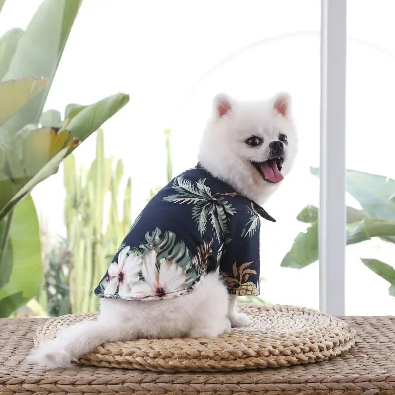Hawaiian Style Summer Sand Beach Shirts for Small Dogs