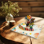 Interactive 3D Pop-Up Birthday Card with Animated Dachshund