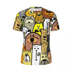 Cartoon Dog Running T Shirt Summer Funny Animal Print Design Tops