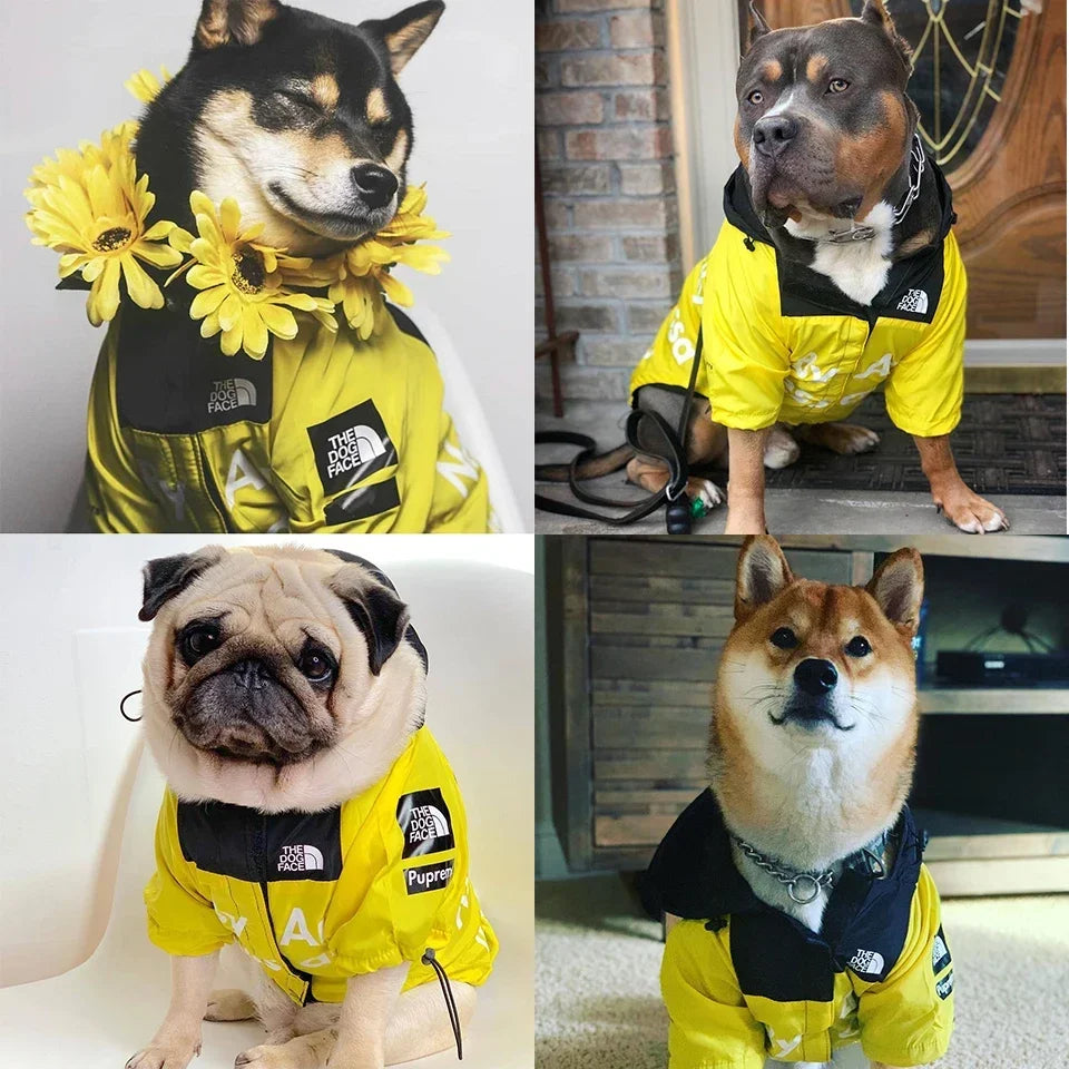 Raincoat Windbreaker Jacket Fashion Dog Clothes Dog FANS