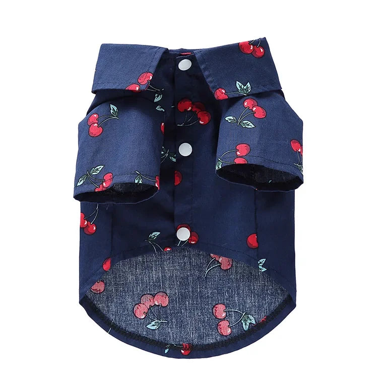Fruit Printed Shirts Thin Clothing for Small Dog Outfits