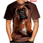 Animal Boxer Dog Street T Shirt Cute 3d Printed T Shirt