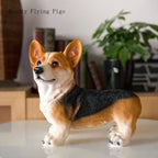 Corgi Dog Figurines Modern Decoration Resin Craft and Garden Decoration