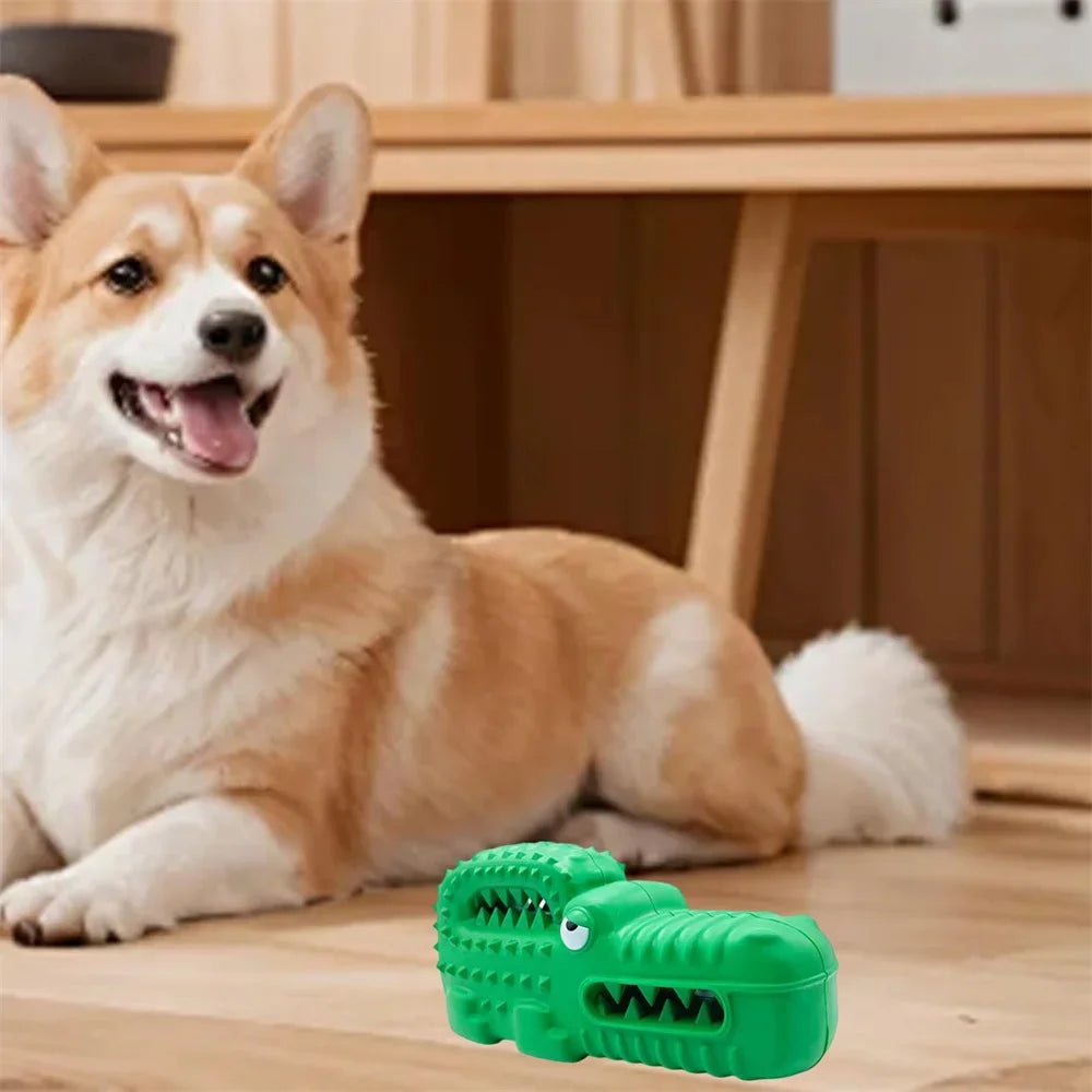 Dog Chew Toys for Aggressive Chewers Squeaky Tough Durable Toothbrush