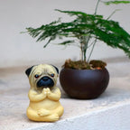 Sitting Figurine Dog Sculpture Yoga Meditation