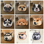 Dog Expression Dog Pattern Coin Purse Bulldog Siberian Husky