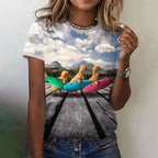 Funny Dog Pattern For Women Cute Animal 3d Printed T Shirts Summer Fashion