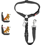 2 in 1 Adjustable Car Seat Belt Harness Clip Buckle Tether Travel for Dogs Pet Accessories