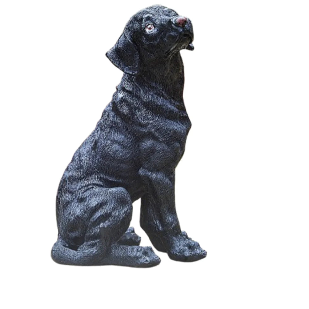 Sculpture Cute Small Dog Statue Handmade Decorative Mini Dog Figurine Resin
