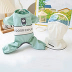 Windproof Raincoat Adjustable Straps Antifouling Hooded with D Ring for Small Pets