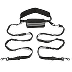 Hands Free Dog Leash Reflective Leash with Waist Bag Retractable Elastic Belt Rope for Running