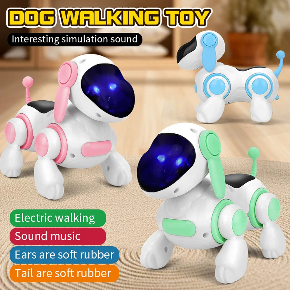 Robotic Simulated Walking, Light, Sound, Musical Dog.