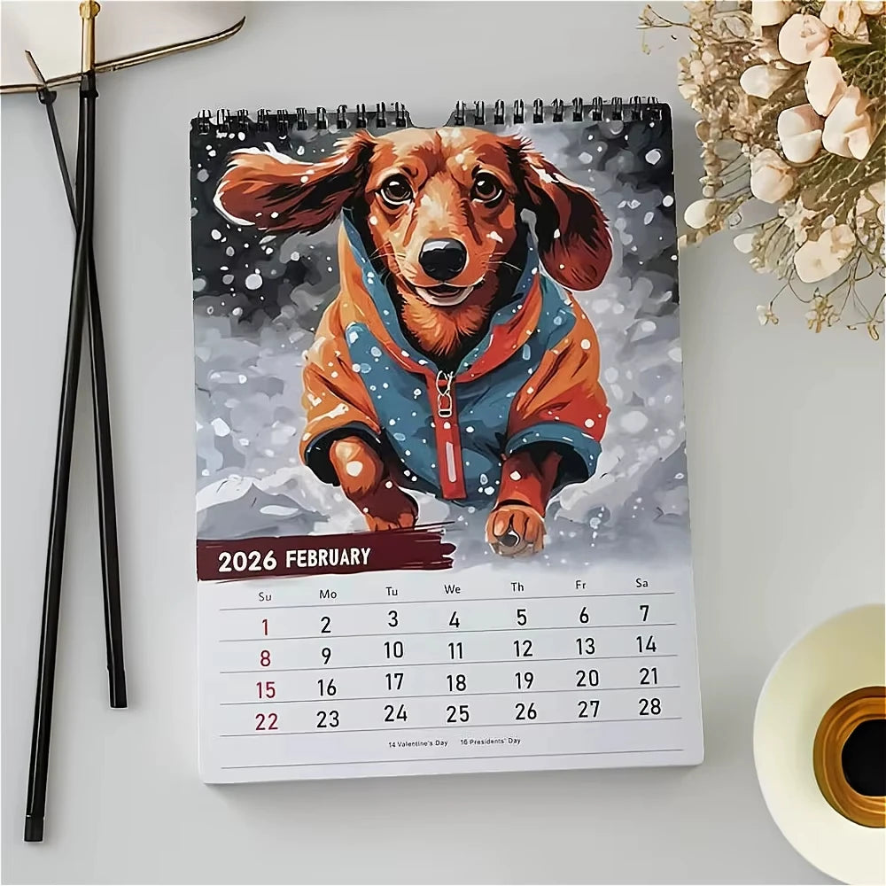 2026 Dachshund Calendar Funny Doggy Images