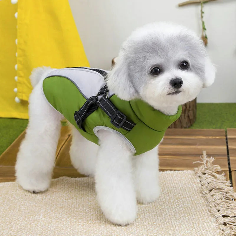 Reflective Jacket Winter Warm Harness Vest Clothing For Small Dogs