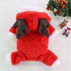 Elk Santa Claus Small Dog Hoodies Christmas