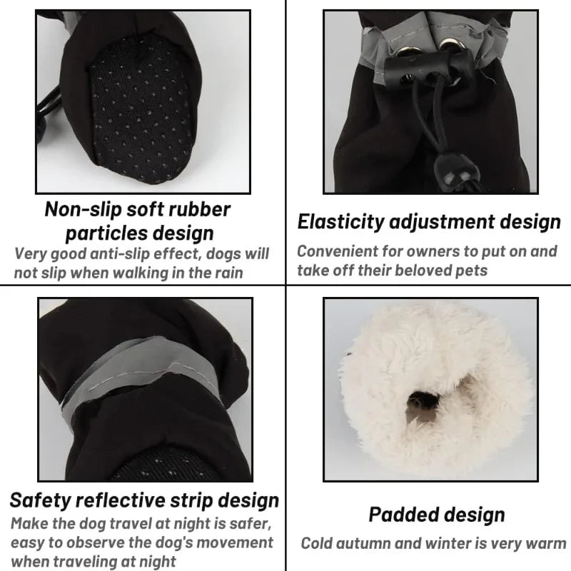 Non-slip, waterproof reflective dog shoelaces