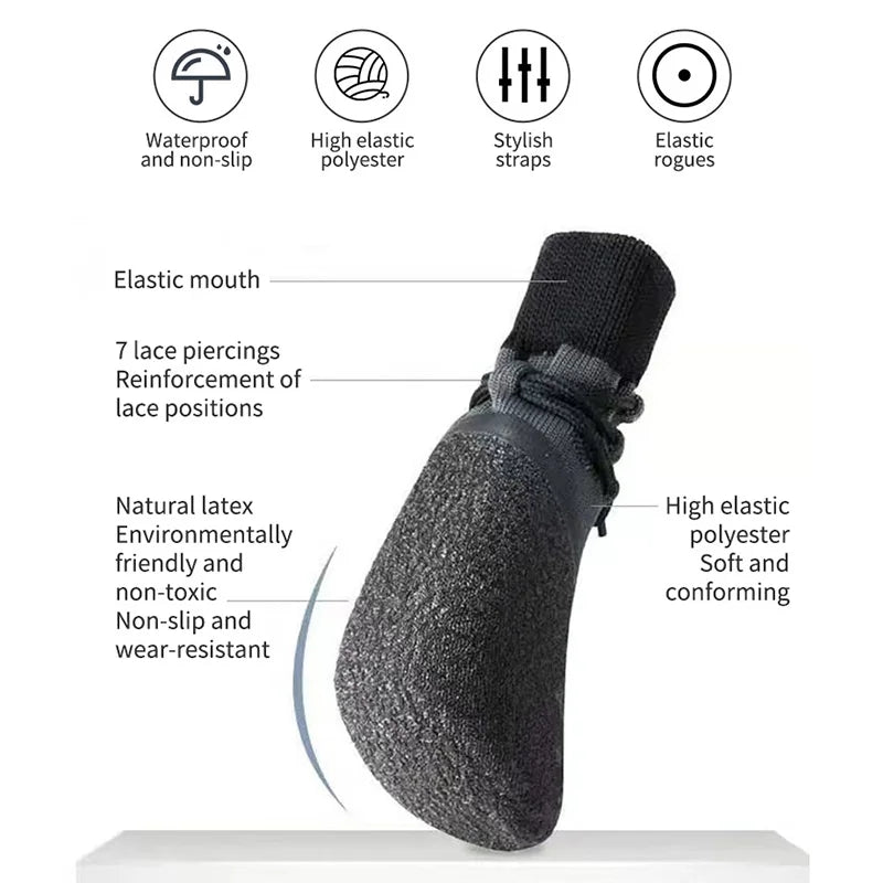 Dog Shoes Do Not Fall Off Breathable Soft Sole Footwear