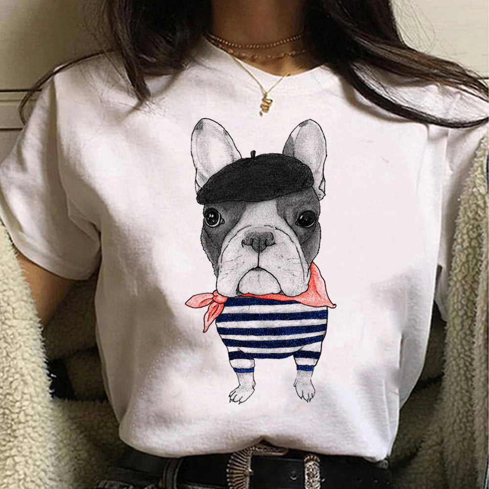 French Bulldog t shirt women graphic Tee clothes