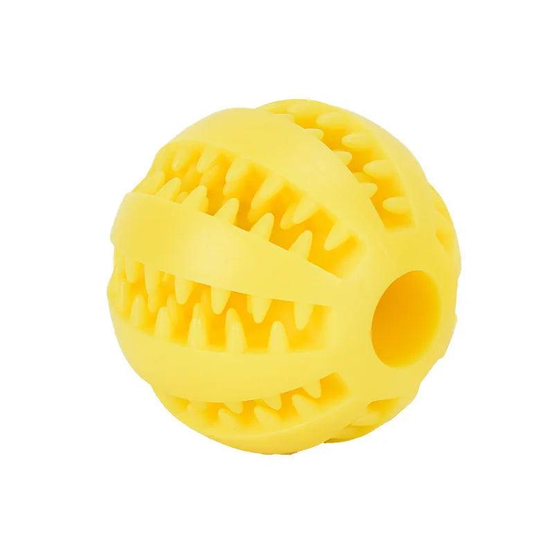 Dog Toy Interactive Rubber Ball Chewing Pet Tooth Cleaning Food Treat Feeder Silicone