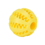 Dog Toy Interactive Rubber Ball Chewing Pet Tooth Cleaning Food Treat Feeder Silicone