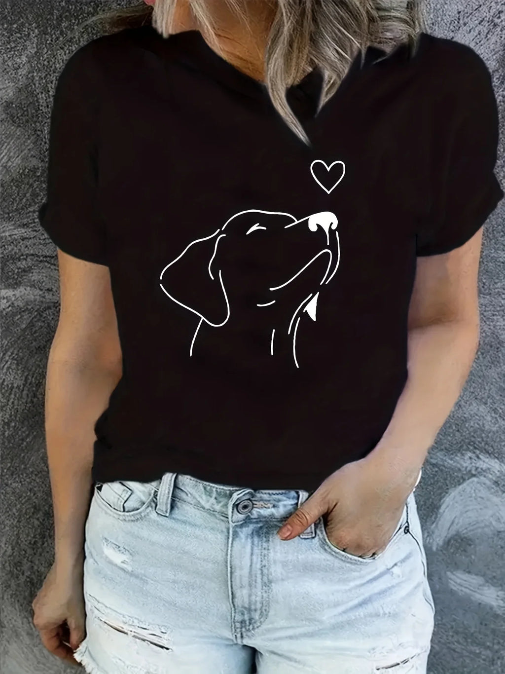 Print Round Neck Sports T-shirt Short Sleeve Casual Tops Women's Activewear