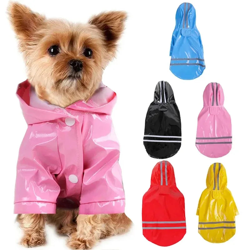 Raincoat Reflective Waterproof Snowproof Pet Coat for Small Dogs