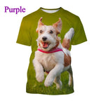 Jack Russell Terrier Dog 3D Printed T-shirt Cute Dog Print Unisex Casual Top Tees