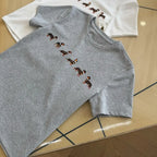 Cute Cartoon Dog Short Sleeve T-shirt Dachshund Crop Top Slim Fit