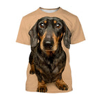 Funny Dachshund T-Shirts 3D Printed Streetwear Fashion Short Sleeve T Shirt Tees Tops