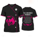 Pet Groomer Printed T-shirt Dog Unisex Summer Casual Fashion Designer Clothes