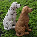 Sculpture Cute Small Dog Statue Handmade Decorative Mini Dog Figurine Resin