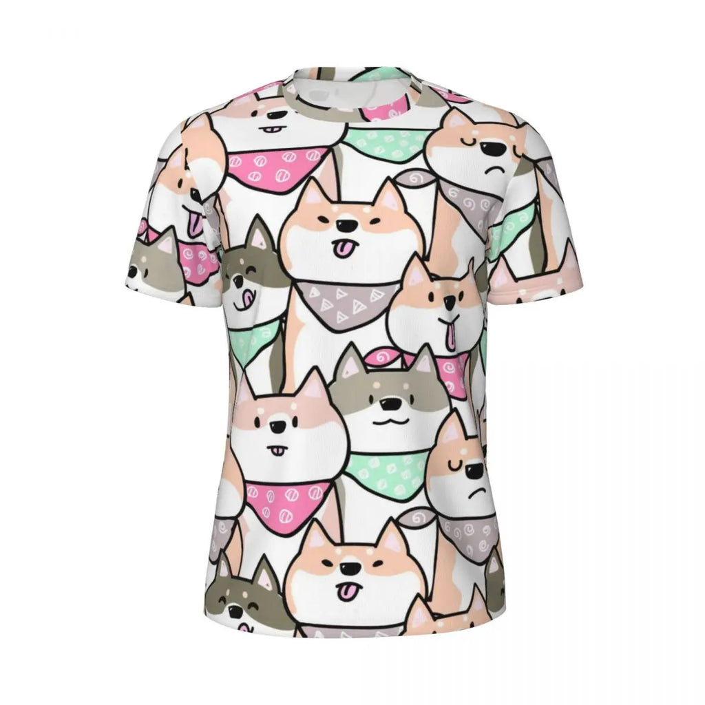 Cartoon Dog Running T Shirt Summer Funny Animal Print Design Tops