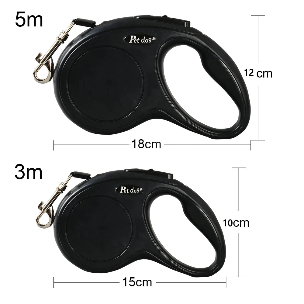 3M 5M Leash Outdoor Retractable Automatic Lead For Small Medium Dogs Strong Durable Nylon