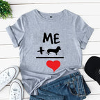 Dachshund Mom Print Women's Clothing Dog Lover T-Shirts Vintage