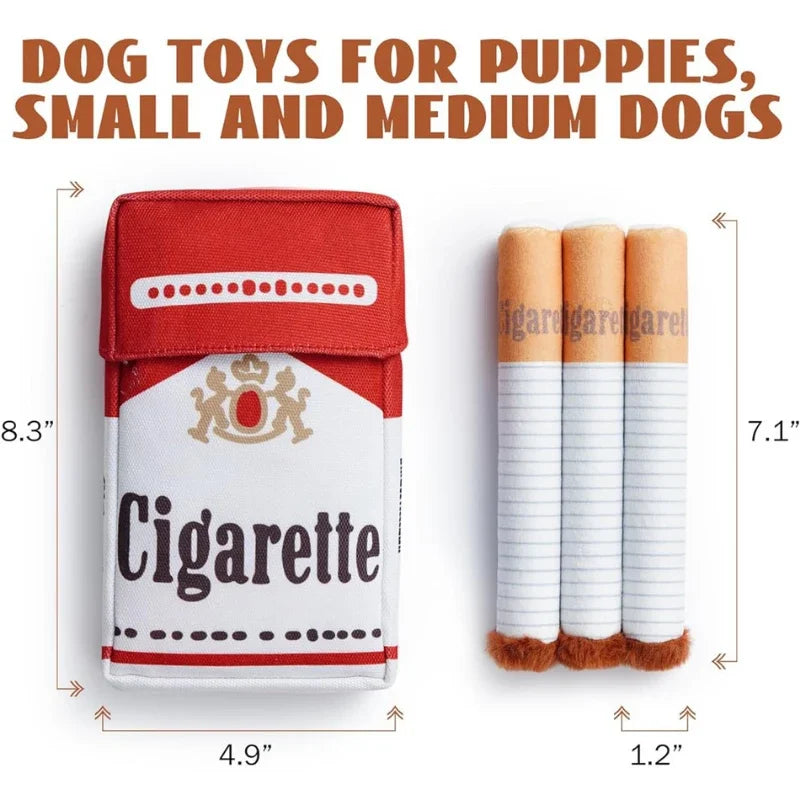 Funny Interactive Plush Dog Toy Creative Cigarette Design Giggling Chewing Toy for Dog