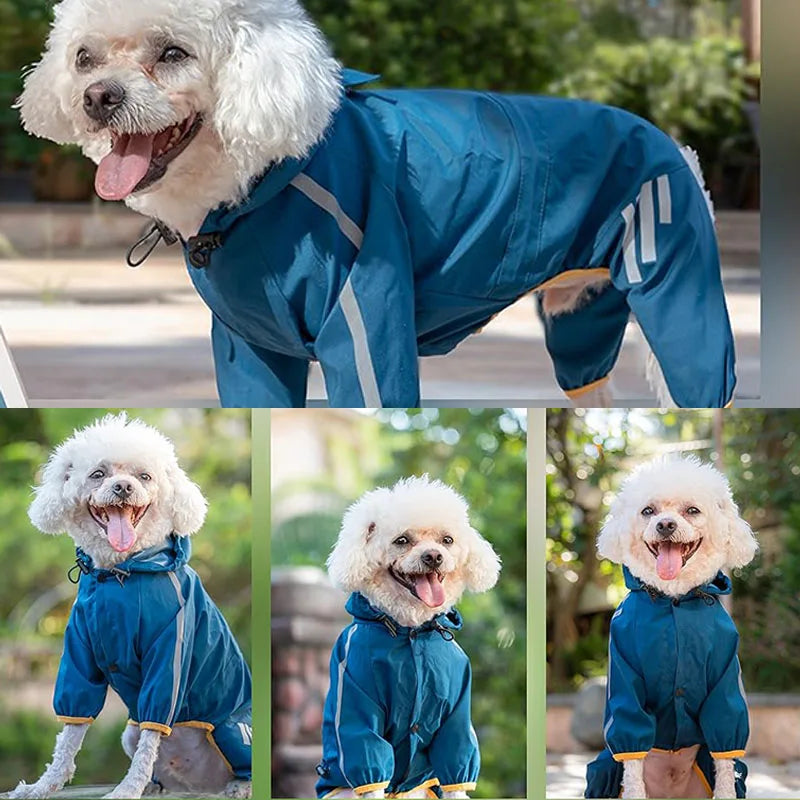 Waterproof Rain Coat Outdoor Rainwear Hood Apparel Outdoor Jacket Pet Supplies
