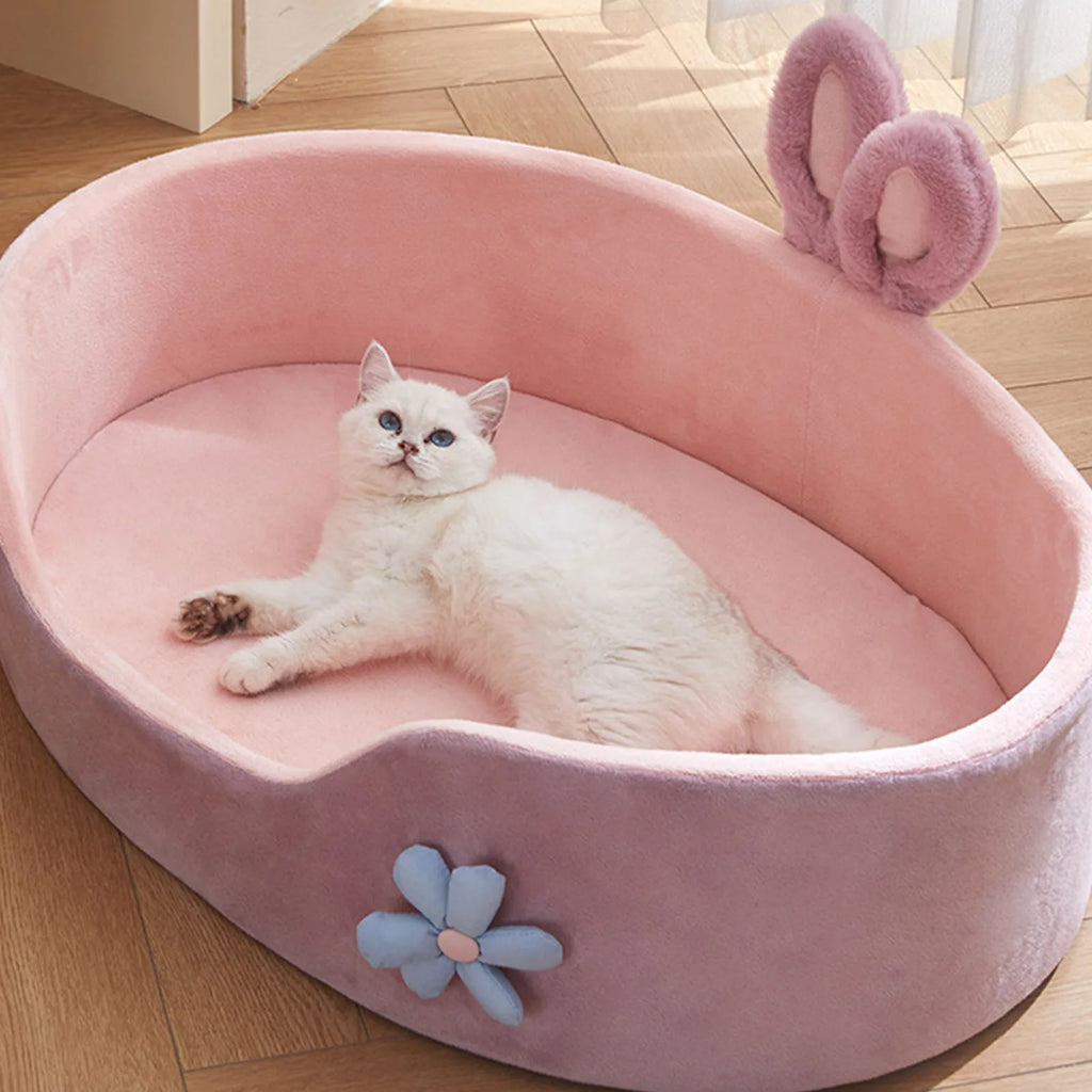 Pet Bed Detachable Washable Dog Sleeping Bed Soft Comfortable Warm